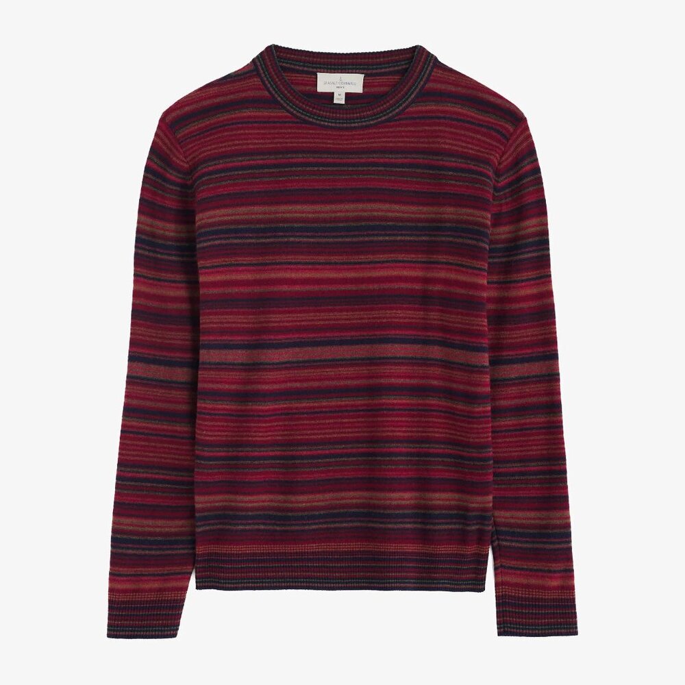 Seasalt Cornwall  red multi striped  cottagecore  grandmillenial sweater, s